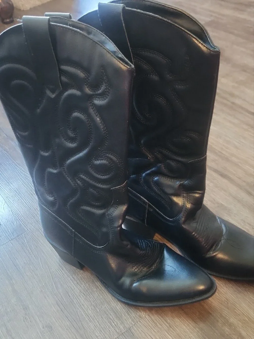 Black Women's Tall Leather Boots